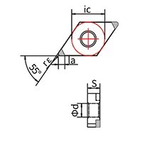 Токарные PCBN пластины типа DNGA