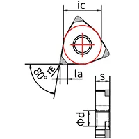 Токарные PCBN пластины типа WNGA