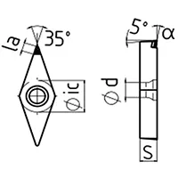 Токарные PCD пластины типа VBGW